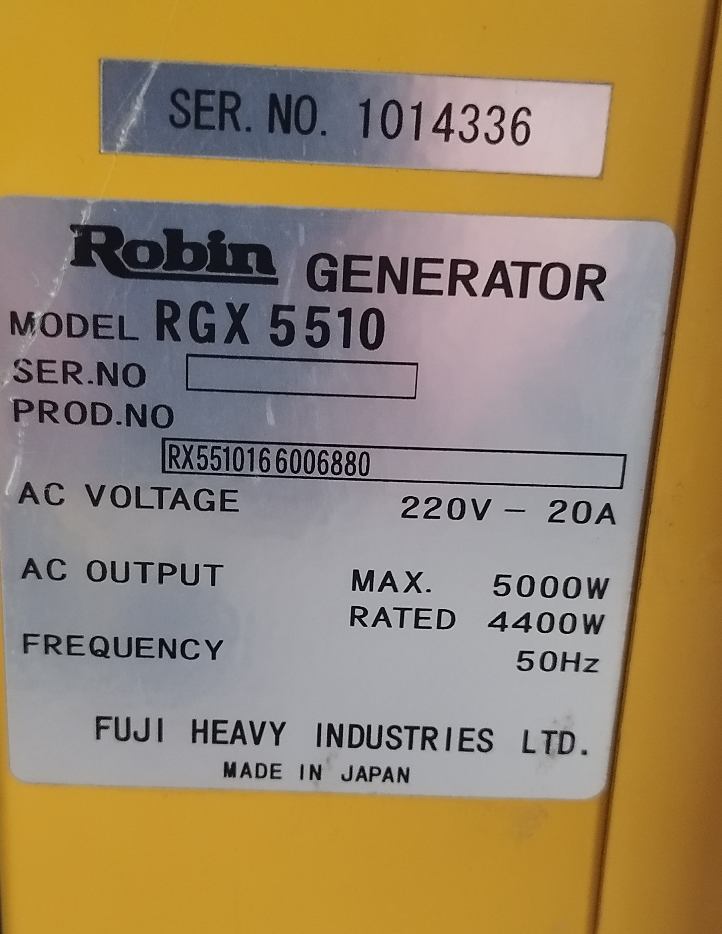 موتور برق روبین 5000وات بنزینی مدل RGX5510