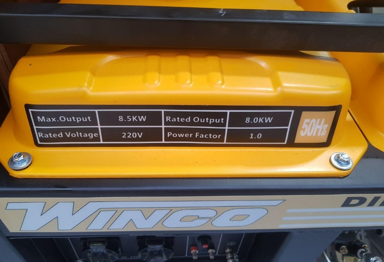 موتور برق دیزلی 8/5کیلو وات وینکو مدل DG15000E امارات